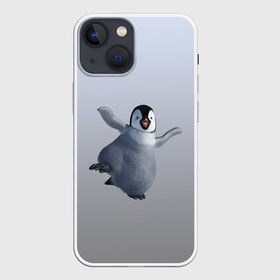 Чехол для iPhone 13 mini с принтом мультяшный  пингвин в Белгороде,  |  | герой | зимняя птица | лед | миленький | мультяшный | неуклюжий | персонаж | пингвин | пингвинчик | смешной