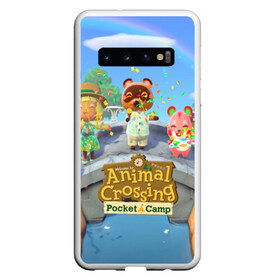 Чехол для Samsung Galaxy S10 с принтом ANIMAL CROSSING в Белгороде, Силикон | Область печати: задняя сторона чехла, без боковых панелей | Тематика изображения на принте: animal crossing:new horizons | game | nintendo | анимал кроссинг | животные | звери | игра | нинтендо | пересечение животных