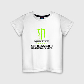 Детская футболка хлопок с принтом MONSTER ENERGY (Z) в Белгороде, 100% хлопок | круглый вырез горловины, полуприлегающий силуэт, длина до линии бедер | energy | monster | monster energy | sport | subaru | когти | монстер энерджи | монстр | ралли | спорт | субару | энергия