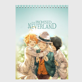 Скетчбук с принтом The Promised Neverland в Белгороде, 100% бумага
 | 48 листов, плотность листов — 100 г/м2, плотность картонной обложки — 250 г/м2. Листы скреплены сверху удобной пружинной спиралью | anime | emma | mango | the promised neverland | yakusoku no neverland | аниме | манга | обещанная страна грёз | обещанный неверленд