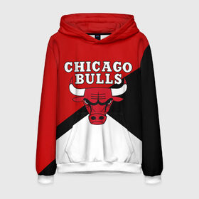 Мужская толстовка 3D с принтом CHICAGO BULLS в Белгороде, 100% полиэстер | двухслойный капюшон со шнурком для регулировки, мягкие манжеты на рукавах и по низу толстовки, спереди карман-кенгуру с мягким внутренним слоем. | bulls | chicago | chicago bulls | nba | red bulls | usa | америка | быки | нба | сша | чикаго буллс