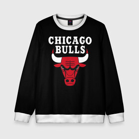 Детский свитшот 3D с принтом CHICAGO BULLS в Белгороде, 100% полиэстер | свободная посадка, прямой крой, мягкая тканевая резинка на рукавах и понизу свитшота | Тематика изображения на принте: bulls | chicago | chicago bulls | nba | red bulls | usa | америка | быки | нба | сша | чикаго буллс