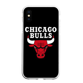 Чехол для iPhone XS Max матовый с принтом CHICAGO BULLS в Белгороде, Силикон | Область печати: задняя сторона чехла, без боковых панелей | Тематика изображения на принте: bulls | chicago | chicago bulls | nba | red bulls | usa | америка | быки | нба | сша | чикаго буллс