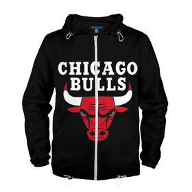 Мужская ветровка 3D с принтом CHICAGO BULLS в Белгороде, 100% полиэстер | подол и капюшон оформлены резинкой с фиксаторами, два кармана без застежек по бокам, один потайной карман на груди | bulls | chicago | chicago bulls | nba | red bulls | usa | америка | быки | нба | сша | чикаго буллс