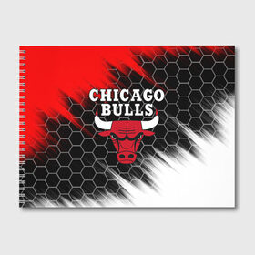 Альбом для рисования с принтом CHICAGO BULLS в Белгороде, 100% бумага
 | матовая бумага, плотность 200 мг. | bulls | chicago | chicago bulls | nba | red bulls | usa | америка | быки | нба | сша | чикаго буллс