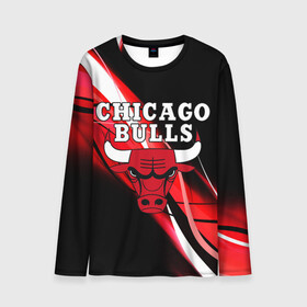 Мужской лонгслив 3D с принтом CHICAGO BULLS | ЧИКАГО БУЛЛС в Белгороде, 100% полиэстер | длинные рукава, круглый вырез горловины, полуприлегающий силуэт | Тематика изображения на принте: 23 | bulls | chicago bulls | jordan | logo | michael jordan | nba | paris saint germain | psg | red | sport | быки | джордан | лого | майкл джордан | псж | спорт | чикаго буллс