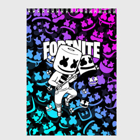 Скетчбук с принтом FORTNITE x MARSHMELLO в Белгороде, 100% бумага
 | 48 листов, плотность листов — 100 г/м2, плотность картонной обложки — 250 г/м2. Листы скреплены сверху удобной пружинной спиралью | Тематика изображения на принте: deadmau5 | fortnite | fortnite 2 | fortnite x маршмелло | ikonik | marshmello | ninja | ninja streamer | raven | travis scott | ворон | иконик | ниндзя | пили | рейвен | трэвис скотт | фортнайт