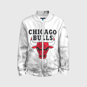 Детский бомбер 3D с принтом CHICAGO BULLS в Белгороде, 100% полиэстер | застегивается на молнию, по бокам два кармана без застежек, мягкие манжеты, по низу бомбера и на воротнике — эластичная резинка | bulls | chicago | chicago bulls | nba | red bulls | usa | америка | быки | нба | сша | чикаго буллс