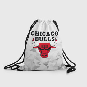 Рюкзак-мешок 3D с принтом CHICAGO BULLS в Белгороде, 100% полиэстер | плотность ткани — 200 г/м2, размер — 35 х 45 см; лямки — толстые шнурки, застежка на шнуровке, без карманов и подкладки | Тематика изображения на принте: bulls | chicago | chicago bulls | nba | red bulls | usa | америка | быки | нба | сша | чикаго буллс