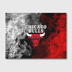 Альбом для рисования с принтом CHICAGO BULLS в Белгороде, 100% бумага
 | матовая бумага, плотность 200 мг. | bulls | chicago | chicago bulls | nba | red bulls | usa | америка | быки | нба | сша | чикаго буллс