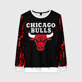 Женский свитшот 3D с принтом CHICAGO BULLS в Белгороде, 100% полиэстер с мягким внутренним слоем | круглый вырез горловины, мягкая резинка на манжетах и поясе, свободная посадка по фигуре | bulls | chicago | chicago bulls | nba | red bulls | usa | америка | быки | нба | сша | чикаго буллс