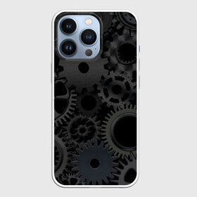 Чехол для iPhone 13 Pro с принтом Механизмы в Белгороде,  |  | hi tech | steampunk | брутальные | брутальный | инженер | инжинер | искусство механизмов | механизм | механизмы | стимпанк | текстура | черные шестерёнки | шестеренки | шестерни | я инженер