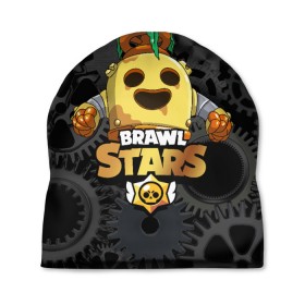 Шапка 3D с принтом Brawl Stars Robot Spike в Белгороде, 100% полиэстер | универсальный размер, печать по всей поверхности изделия | Тематика изображения на принте: brawl stars | brawl stars spike robot | spike | spike robot | бравл кактус | бравл спайк | бравл старс | кактус | робоспайк | спайк | спайк бравл старс