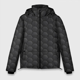 Мужская зимняя куртка 3D с принтом Чёрная броня в Белгороде, верх — 100% полиэстер; подкладка — 100% полиэстер; утеплитель — 100% полиэстер | длина ниже бедра, свободный силуэт Оверсайз. Есть воротник-стойка, отстегивающийся капюшон и ветрозащитная планка. 

Боковые карманы с листочкой на кнопках и внутренний карман на молнии. | бронь | броня | кибер бронь | кибер броня | кибербронь | киберброня | нано бронь | нано броня | нанобронь | наноброня | силовая броня | узор | щит | экзо бронь | экзо броня | экзоброня | энергощит