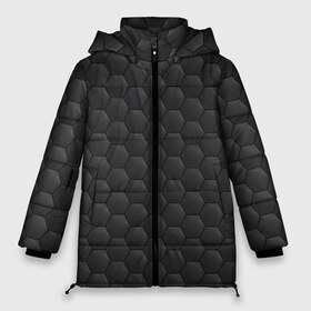 Женская зимняя куртка 3D с принтом Чёрная броня в Белгороде, верх — 100% полиэстер; подкладка — 100% полиэстер; утеплитель — 100% полиэстер | длина ниже бедра, силуэт Оверсайз. Есть воротник-стойка, отстегивающийся капюшон и ветрозащитная планка. 

Боковые карманы с листочкой на кнопках и внутренний карман на молнии | бронь | броня | кибер бронь | кибер броня | кибербронь | киберброня | нано бронь | нано броня | нанобронь | наноброня | силовая броня | узор | щит | экзо бронь | экзо броня | экзоброня | энергощит