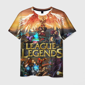 Мужская футболка 3D с принтом League of Legends в Белгороде, 100% полиэфир | прямой крой, круглый вырез горловины, длина до линии бедер | art | dota | dota 2 | fan | game | hero | league | league of legends | legends | lol | moba | mobile legend | riot game | герои | детские | дота | женские | игра | моба | мужские