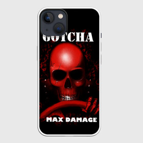 Чехол для iPhone 13 с принтом Gotcha в Белгороде,  |  | Тематика изображения на принте: 666 | 999 | car | game | gotcha | max damage | old school | череп