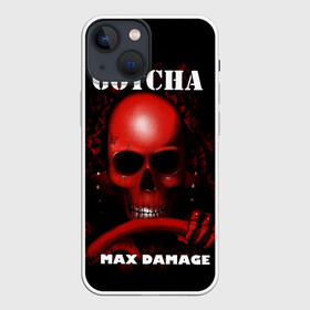 Чехол для iPhone 13 mini с принтом Gotcha в Белгороде,  |  | Тематика изображения на принте: 666 | 999 | car | game | gotcha | max damage | old school | череп