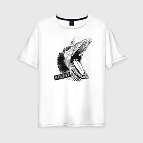 Женская футболка хлопок Oversize с принтом Beetlejuice в Белгороде, 100% хлопок | свободный крой, круглый ворот, спущенный рукав, длина до линии бедер
 | Тематика изображения на принте: beetlejuice | vdpartat | барбара | битлджус | монстр | ужасы