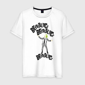 Мужская футболка хлопок с принтом 2366317 в Белгороде, 100% хлопок | прямой крой, круглый вырез горловины, длина до линии бедер, слегка спущенное плечо. | Тематика изображения на принте: beetlejuice | vdpartat | битлджус | ужасы