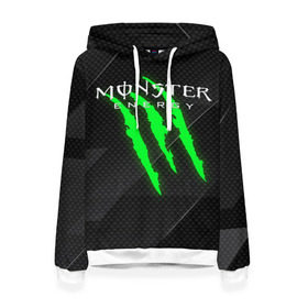 Женская толстовка 3D с принтом MONSTER ENERGY (Z) в Белгороде, 100% полиэстер  | двухслойный капюшон со шнурком для регулировки, мягкие манжеты на рукавах и по низу толстовки, спереди карман-кенгуру с мягким внутренним слоем. | black monster | bmx | claw | cybersport | energy | monster | monster energy | moto | motocross | race | sport | киберспорт | когти | монстер энерджи | монстр | мото | мотокросс | ралли | скейтбординг | спорт | то | энергия