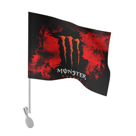 Флаг для автомобиля с принтом MONSTER ENERGY (Z) в Белгороде, 100% полиэстер | Размер: 30*21 см | black monster | bmx | claw | cybersport | energy | monster | monster energy | moto | motocross | race | sport | киберспорт | когти | монстер энерджи | монстр | мото | мотокросс | ралли | скейтбординг | спорт | энергия