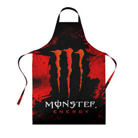 Фартук 3D с принтом MONSTER ENERGY (Z) в Белгороде, 100% полиэстер | общий размер — 65 х 85 см, ширина нагрудника — 26 см, горловина — 53 см, длина завязок — 54 см, общий обхват в поясе — 173 см. Принт на завязках и на горловине наносится с двух сторон, на основной части фартука — только с внешней стороны | black monster | bmx | claw | cybersport | energy | monster | monster energy | moto | motocross | race | sport | киберспорт | когти | монстер энерджи | монстр | мото | мотокросс | ралли | скейтбординг | спорт | энергия