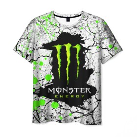 Мужская футболка 3D с принтом MONSTER ENERGY (Z) в Белгороде, 100% полиэфир | прямой крой, круглый вырез горловины, длина до линии бедер | black monster | bmx | claw | cybersport | energy | monster | monster energy | moto | motocross | race | sport | киберспорт | когти | монстер энерджи | монстр | мото | мотокросс | ралли | скейтбординг | спорт | то | энергия