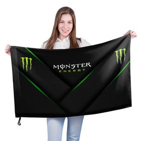 Флаг 3D с принтом MONSTER ENERGY (Z) в Белгороде, 100% полиэстер | плотность ткани — 95 г/м2, размер — 67 х 109 см. Принт наносится с одной стороны | black monster | bmx | claw | cybersport | energy | monster | monster energy | moto | motocross | race | sport | киберспорт | когти | монстер энерджи | монстр | мото | мотокросс | ралли | скейтбординг | спорт | энергия