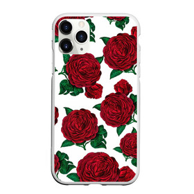 Чехол для iPhone 11 Pro Max матовый с принтом Винтажные розы в Белгороде, Силикон |  | flowers | pattern | алые | бутоны | винный | винтаж | винтажные | готика | готический | девушкам | женщинам | красныерозы | лепестки | лето | листья | любовь | нежность | паттерн | подарок | праздник | природа
