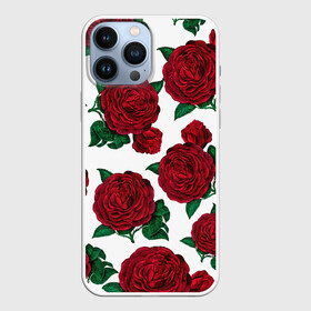 Чехол для iPhone 13 Pro Max с принтом Винтажные розы в Белгороде,  |  | flowers | pattern | алые | бутоны | винный | винтаж | винтажные | готика | готический | девушкам | женщинам | красныерозы | лепестки | лето | листья | любовь | нежность | паттерн | подарок | праздник | природа