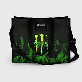 Сумка-шоппер 3D с принтом MONSTER ENERGY в Белгороде, 100% полиэстер | застегивается на металлическую кнопку; внутренний карман застегивается на молнию. Стенки укреплены специальным мягким материалом, чтобы защитить содержимое от несильных ударов
 | energy | honda | mercedes | monster energy | porsche | racing | sport | toyota | автомобил | автомобильные | марка | машины | митсубиси | монстр | монстр энерджи | порше | спорт | тесла | тойота | хонда