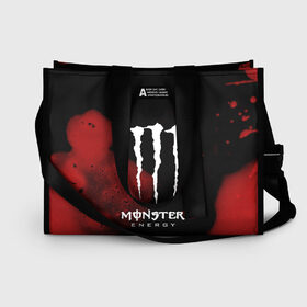 Сумка-шоппер 3D с принтом MONSTER ENERGY в Белгороде, 100% полиэстер | застегивается на металлическую кнопку; внутренний карман застегивается на молнию. Стенки укреплены специальным мягким материалом, чтобы защитить содержимое от несильных ударов
 | energy | honda | mercedes | monster energy | porsche | racing | sport | toyota | автомобил | автомобильные | марка | машины | митсубиси | монстр | монстр энерджи | порше | спорт | тесла | тойота | хонда