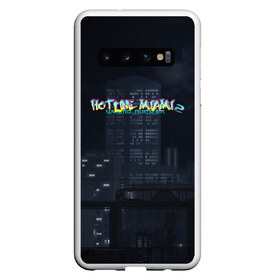 Чехол для Samsung Galaxy S10 с принтом HOTLINE MIAMI в Белгороде, Силикон | Область печати: задняя сторона чехла, без боковых панелей | abstraction games | dennaton games | devolver digital | game | hotline miami | hotline miami 2: wrong number | retrowave | synthwave | мотель | мотель майами