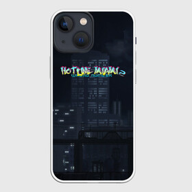 Чехол для iPhone 13 mini с принтом HOTLINE MIAMI в Белгороде,  |  | abstraction games | dennaton games | devolver digital | game | hotline miami | hotline miami 2: wrong number | retrowave | synthwave | мотель | мотель майами