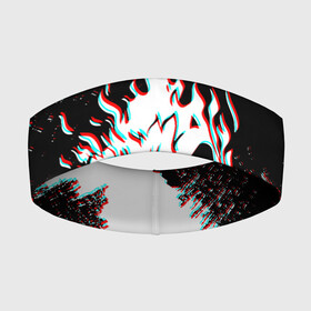 Повязка на голову 3D с принтом CYBERPUNK 2077 SAMURAI GLITCH в Белгороде,  |  | cd project red | cyberpunk 2077 | demon | keanu reeves | samurai | smile | демон | киану ривз | киберпанк 2077 | самураи | смайл