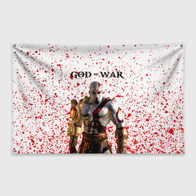 Флаг-баннер с принтом GOD OF WAR в Белгороде, 100% полиэстер | размер 67 х 109 см, плотность ткани — 95 г/м2; по краям флага есть четыре люверса для крепления | ascension | betrayal | chains of olympus | cratos | ghost of sparta | god of war | hack and slash | kratos | бог войны | кратос