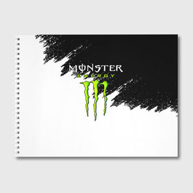 Альбом для рисования с принтом MONSTER ENERGY в Белгороде, 100% бумага
 | матовая бумага, плотность 200 мг. | black monster | bmx | claw | cybersport | energy | monster | monster energy | moto | motocross | race | sport | киберспорт | когти | монстер энерджи | монстр | мото | мотокросс | ралли | скейтбординг | спорт | энергия