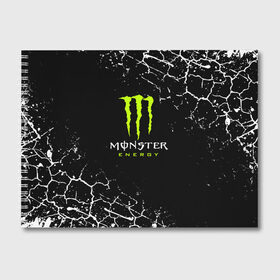 Альбом для рисования с принтом MONSTER ENERGY в Белгороде, 100% бумага
 | матовая бумага, плотность 200 мг. | black monster | bmx | claw | cybersport | energy | monster | monster energy | moto | motocross | race | sport | киберспорт | когти | монстер энерджи | монстр | мото | мотокросс | ралли | скейтбординг | спорт | энергия