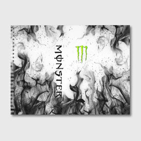 Альбом для рисования с принтом MONSTER ENERGY в Белгороде, 100% бумага
 | матовая бумага, плотность 200 мг. | black monster | bmx | claw | cybersport | energy | monster | monster energy | moto | motocross | race | sport | киберспорт | когти | монстер энерджи | монстр | мото | мотокросс | ралли | скейтбординг | спорт | энергия