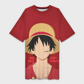 Платье-футболка 3D с принтом Luffy в Белгороде,  |  | monkey d. luffy | nami | one piece | аниме | большой куш | луффи | манки де луффи | нами | пиратская | пираты | тони | череп | чоппер | шляпа