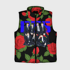 Женский жилет утепленный 3D с принтом BTS Roses  Black в Белгороде,  |  | bangtan boys | bt21 | bts | bts army | j hope | jimin | jin | jungkook | k pop | korea | korean | pink bts | rap monster | rapmon | suga | v | бтс | кей | корейские | корея | кэй | музыканты | поп | розовая | стикеры