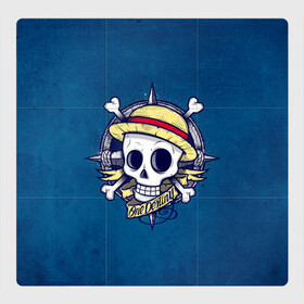 Магнитный плакат 3Х3 с принтом Straw hat pirates в Белгороде, Полимерный материал с магнитным слоем | 9 деталей размером 9*9 см | monkey d. luffy | nami | one piece | аниме | большой куш | луффи | манки де луффи | нами | пиратская | пираты | тони | череп | чоппер | шляпа