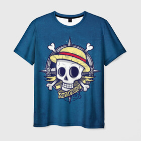 Мужская футболка 3D с принтом Straw hat pirates в Белгороде, 100% полиэфир | прямой крой, круглый вырез горловины, длина до линии бедер | monkey d. luffy | nami | one piece | аниме | большой куш | луффи | манки де луффи | нами | пиратская | пираты | тони | череп | чоппер | шляпа