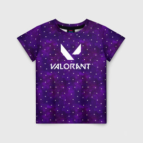 Детская футболка 3D с принтом Valorant в Белгороде, 100% гипоаллергенный полиэфир | прямой крой, круглый вырез горловины, длина до линии бедер, чуть спущенное плечо, ткань немного тянется | brimstone | coba | csgo | cypher | jett | phoenix | riot games | sage | valorant | viper | валарант | валорант | кс