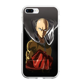 Чехол для iPhone 7Plus/8 Plus матовый с принтом One Punch Man в Белгороде, Силикон | Область печати: задняя сторона чехла, без боковых панелей | one punch man | saitama | ванпанчмен | герои | люди | персонажи | сайтама