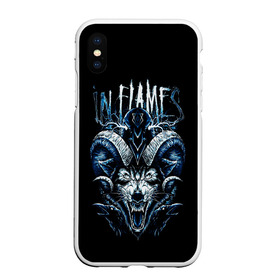Чехол для iPhone XS Max матовый с принтом IN FLAMES в Белгороде, Силикон | Область печати: задняя сторона чехла, без боковых панелей | alternative | hardcore | in flames | punk | rock | usa | wolf | альтернатива | волк | панк | рок