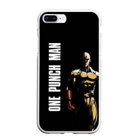 Чехол для iPhone 7Plus/8 Plus матовый с принтом One Punch Man в Белгороде, Силикон | Область печати: задняя сторона чехла, без боковых панелей | one punch man | saitama | ванпанчмен | герои | люди | персонажи | сайтама