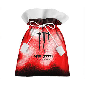 Подарочный 3D мешок с принтом MONSTER ENERGY в Белгороде, 100% полиэстер | Размер: 29*39 см | Тематика изображения на принте: energy | monster energy | монстр | монстр энерджи