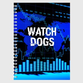 Тетрадь с принтом Watch Dogs в Белгороде, 100% бумага | 48 листов, плотность листов — 60 г/м2, плотность картонной обложки — 250 г/м2. Листы скреплены сбоку удобной пружинной спиралью. Уголки страниц и обложки скругленные. Цвет линий — светло-серый
 | ded sec | game | name | ubisoft | watch dogs | watch dogs 2 | watch dogs legion | город | девушка | дрон | игры | имена | компьютеры | пистолет | телефон | технологии | хакер | юби